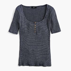 NWT J. Crew ribbed henley T-shirt